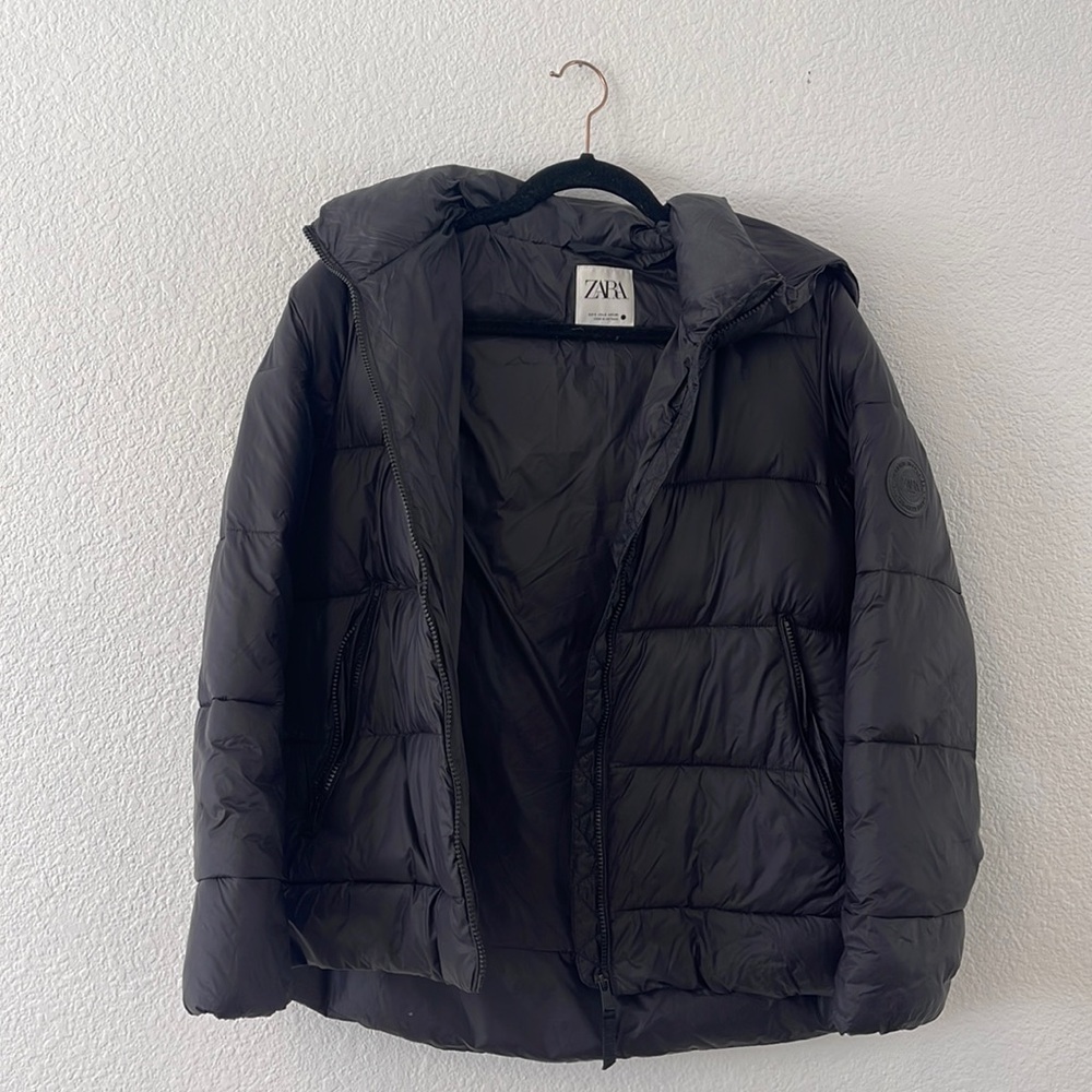 Zara Black Puffer Jacket